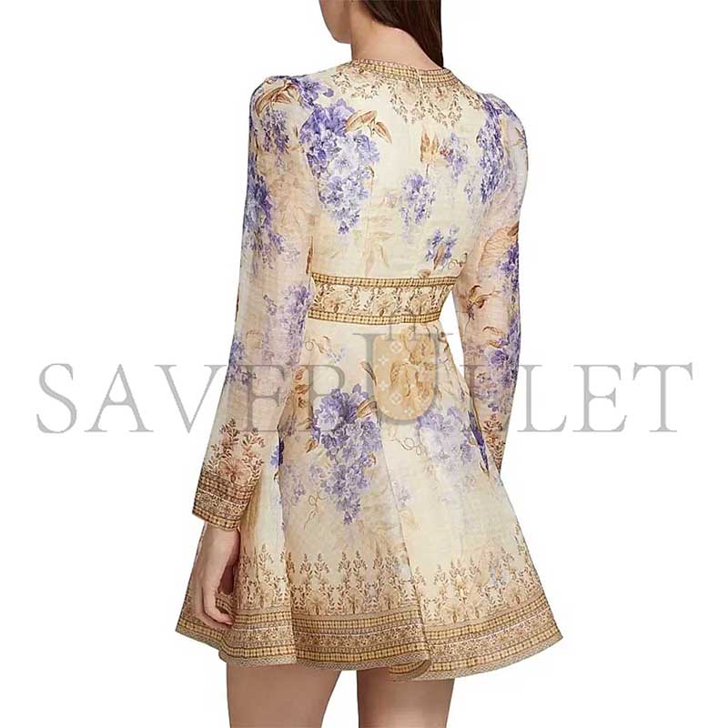 ZIMMERMANN DAWNING PLUNGE MINIDRESS 